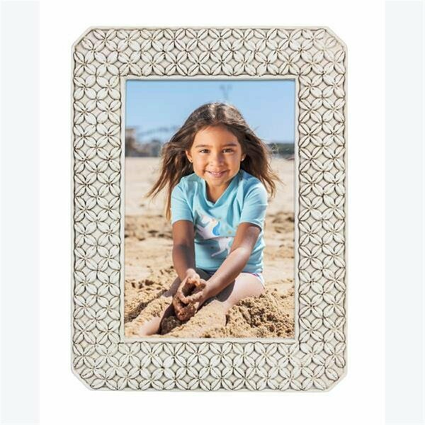 Youngs 4 x 6 in. Resin Seashell Photo Frame 62133